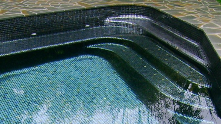 pool tiles on fiberglass