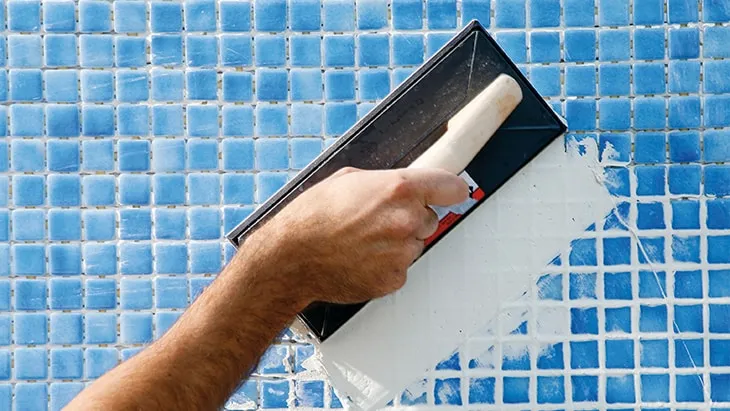 Pool tile grout
